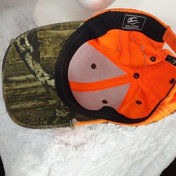 Deep Down Mossy Oak & Hunter Orange Distressed Cap - Picture 6 of 8